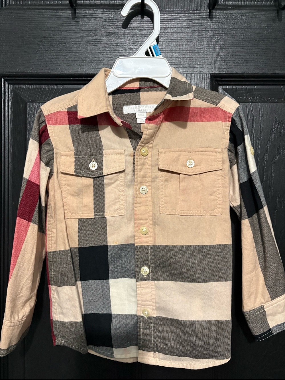Burberry Kids Plaid Button-Down size 2Y